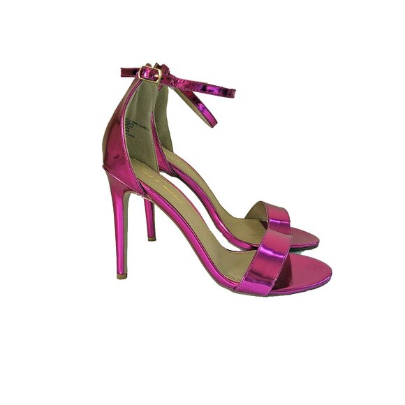 NWOT Metallic Pink Stiletto Heels Size - Picture 3 of 10